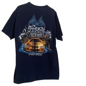 Y2K 2 Fast 2 Furious "Street Breed" Car &
Wolf Graphic T-Shirt - Movie Promo Tee